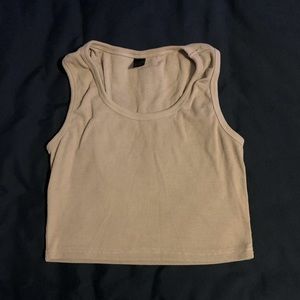Brown/tan crop top